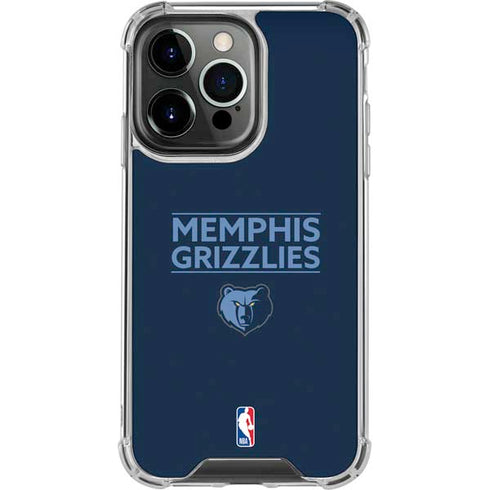 NBA Memphis Grizzlies Standard -  Blue iPhone 14 Pro Clear Case